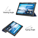 Lenovo Tab M10 HD 10.1" (TB-X505F) / FHD 10.1" (TB-X605) Case - Tri-fold Leather Case - Dark Blue