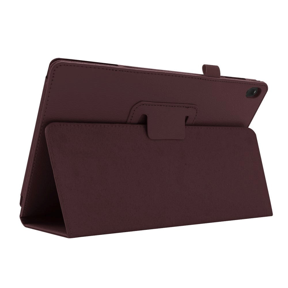 Lenovo Tab E10 Leather Case with Stand Function - Brown