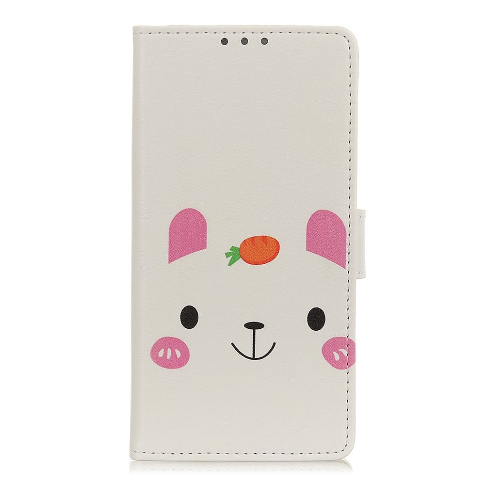 Motorola One Action Leather Wallet Case Cute Bear