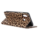 Motorola Moto E6 Plus Leopard Wallet Case Brown