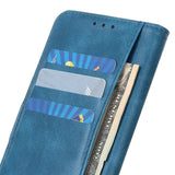 Motorola Moto E6 Plus Leather Wallet Case - Blue