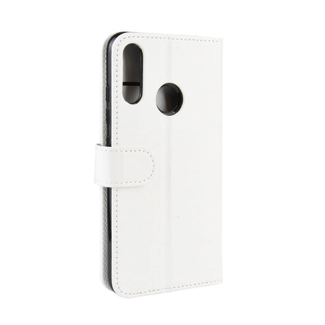 Motorola Moto E6 Plus Neutral Leather Wallet Case White