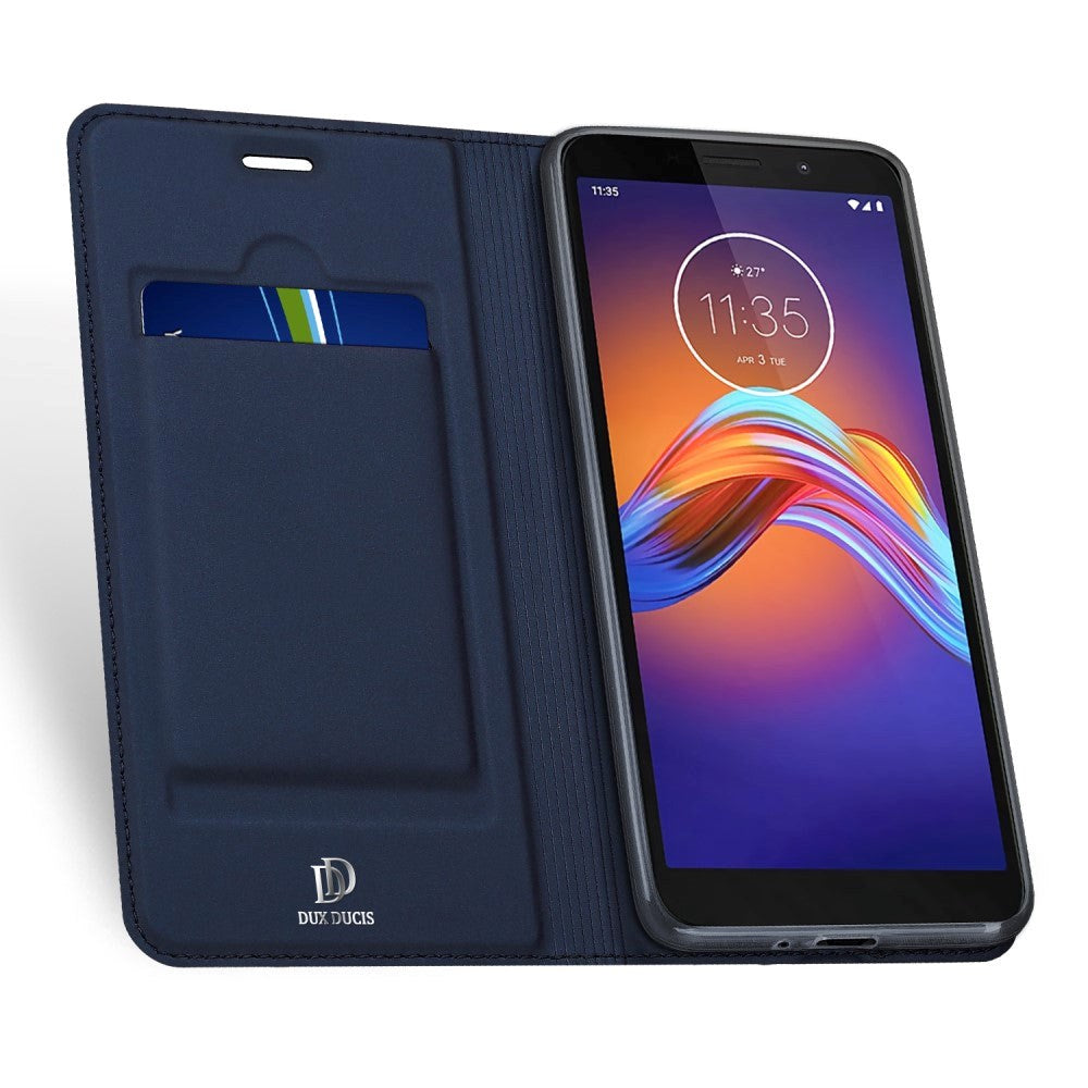 Motorola Moto E6 Play Dux Ducis Skin Pro Series Thin Wallet Case - Blue