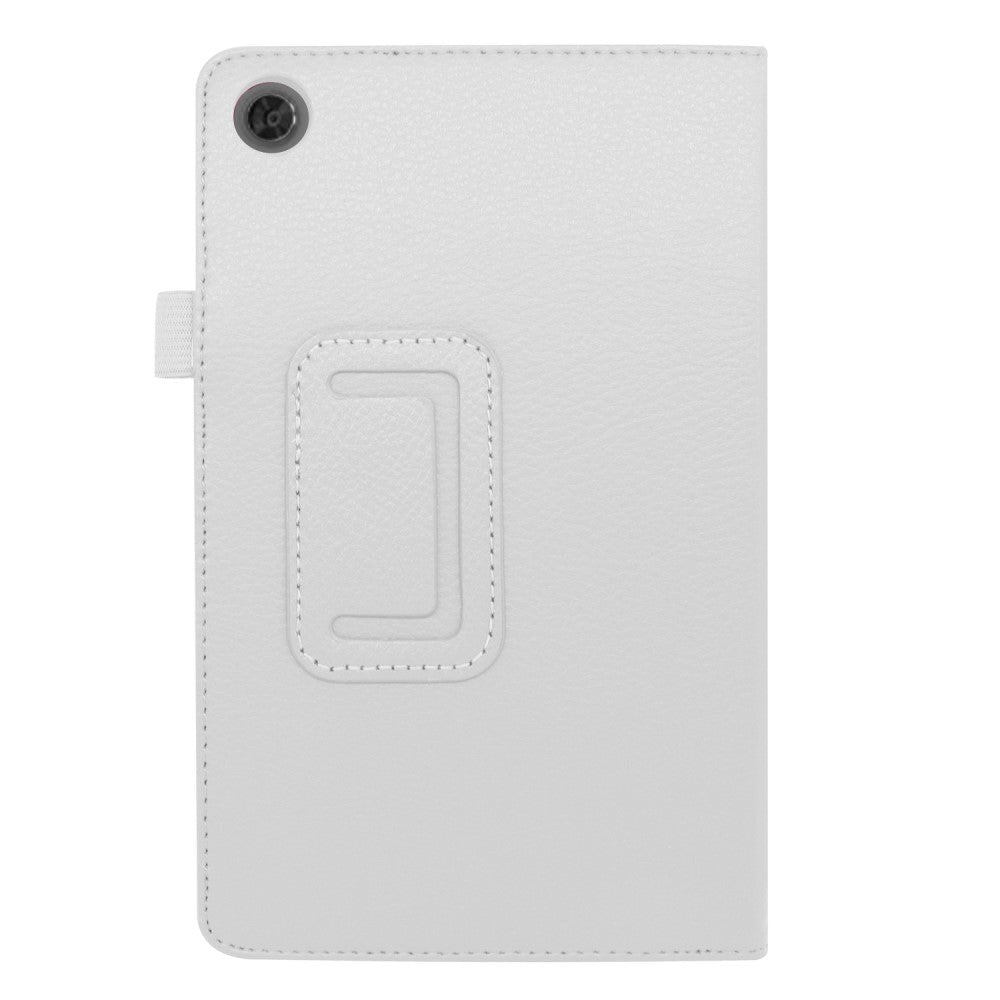 Lenovo Tab M8 (2nd Gen.) 8" Litchi Leather Case with Stand Function & Magnetic Lock - White