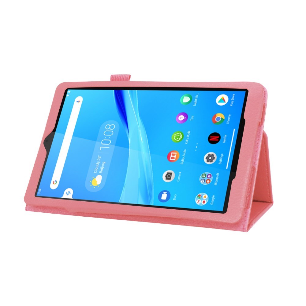 Lenovo Tab M8 (2nd Gen.) 8" Litchi Leather Case w. Stand & Magnetic Lock - Pink