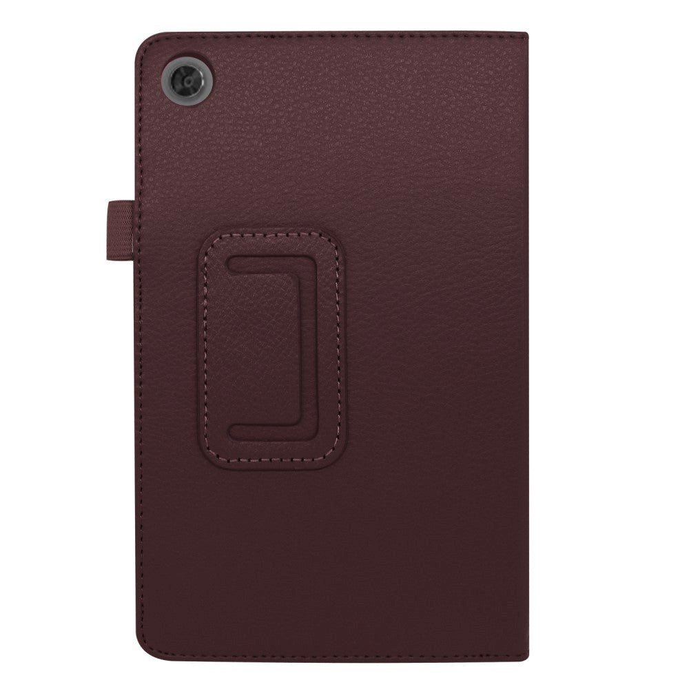 Lenovo Tab M8 (2nd Gen.) 8" Litchi Leather Case with Stand Function & Magnetic Lock - Brown