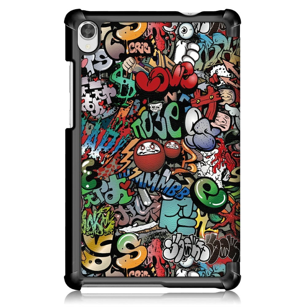 Lenovo Tab M8 (2nd Gen.) 8" Leather Case w. Folding & Standing - Graffiti