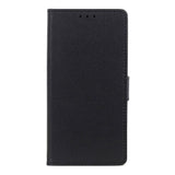 Motorola Moto E32 / E32s Leather Wallet Case - Black