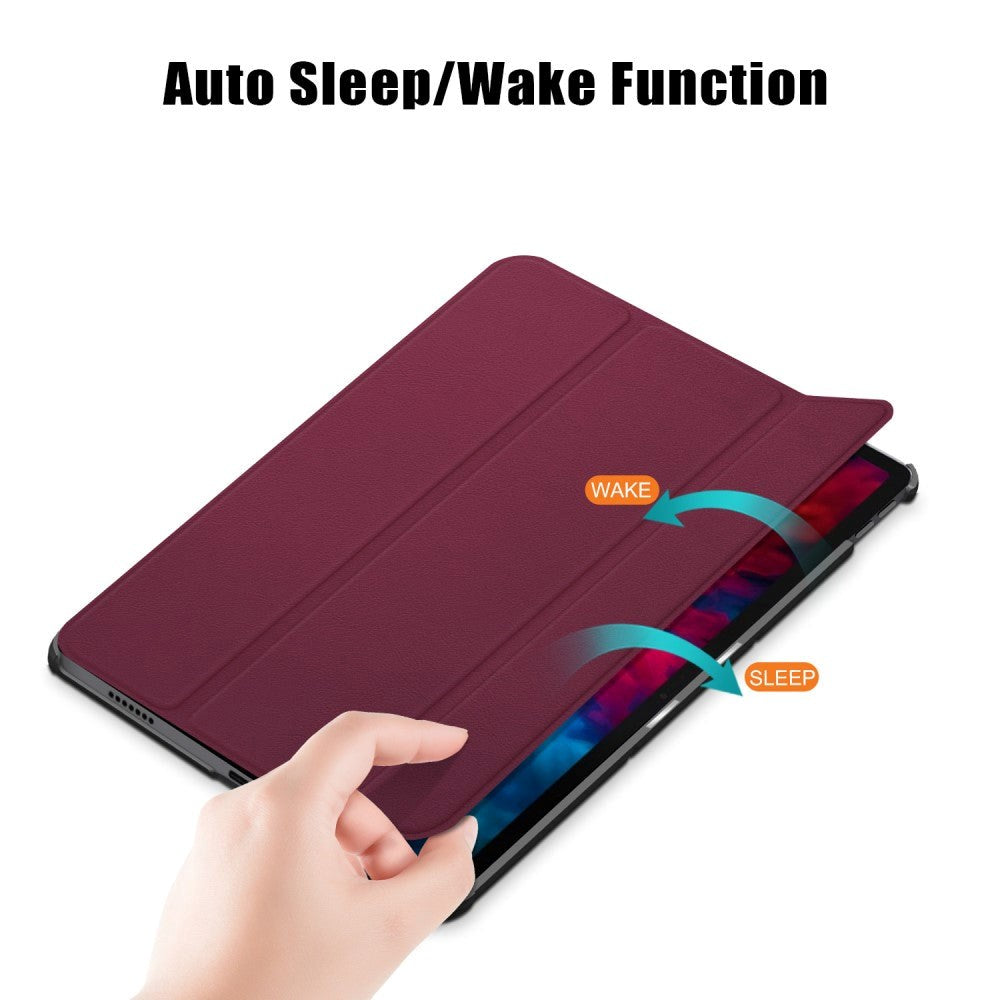 Lenovo Tab P11 Pro Tri-fold Flip Case w. Sleep / Wake-up Function - Bordeaux