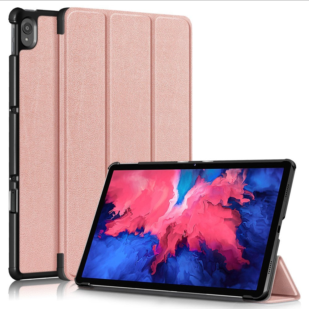 Lenovo Tab P11 / P11 (5G) / P11 Plus Tri-fold Flip Case with Sleep / Wake-Up Function - Rose Gold