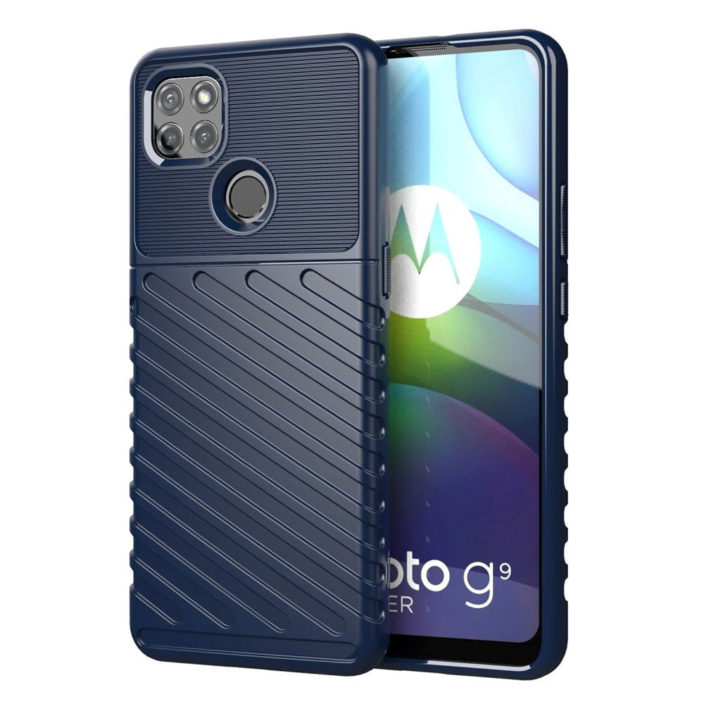 Motorola Moto G9 Power Thunder Series Twill Plastic Case - Blue