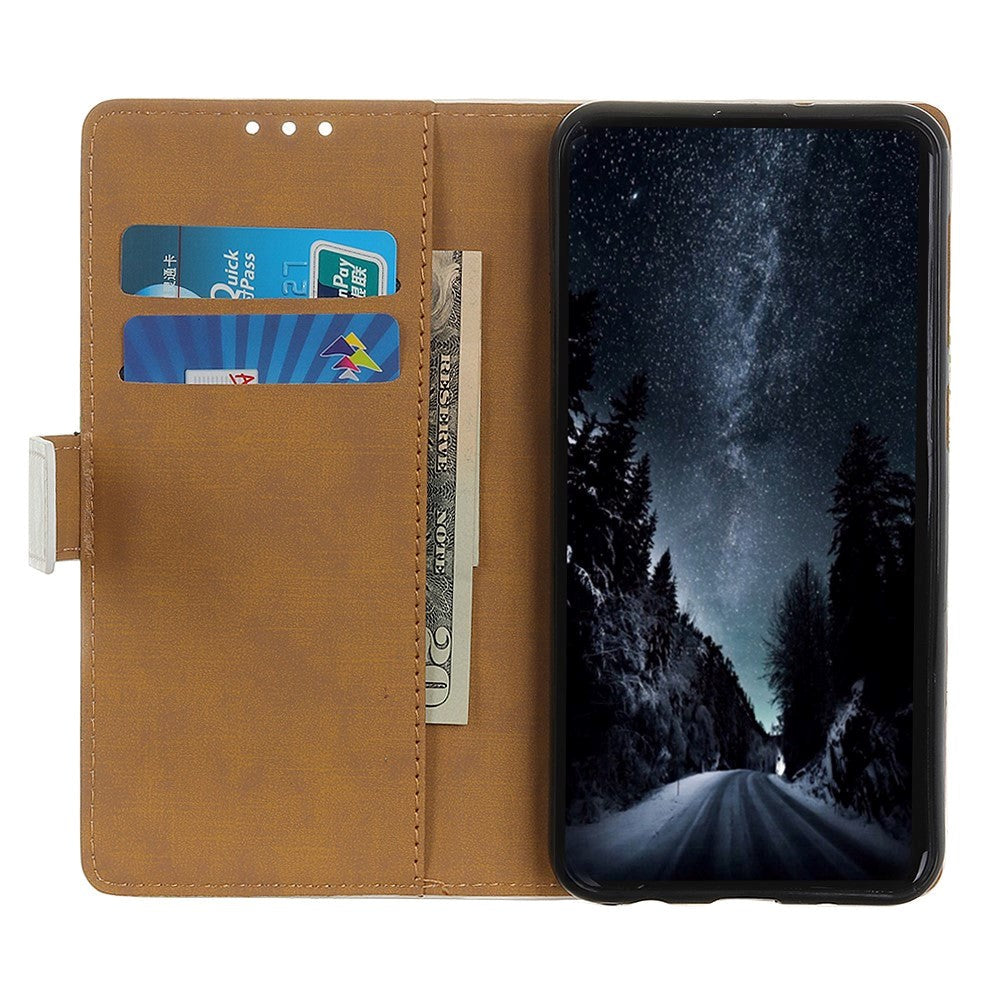 Motorola Moto E7 Power / E7i Power Leather Wallet Case - Tiger