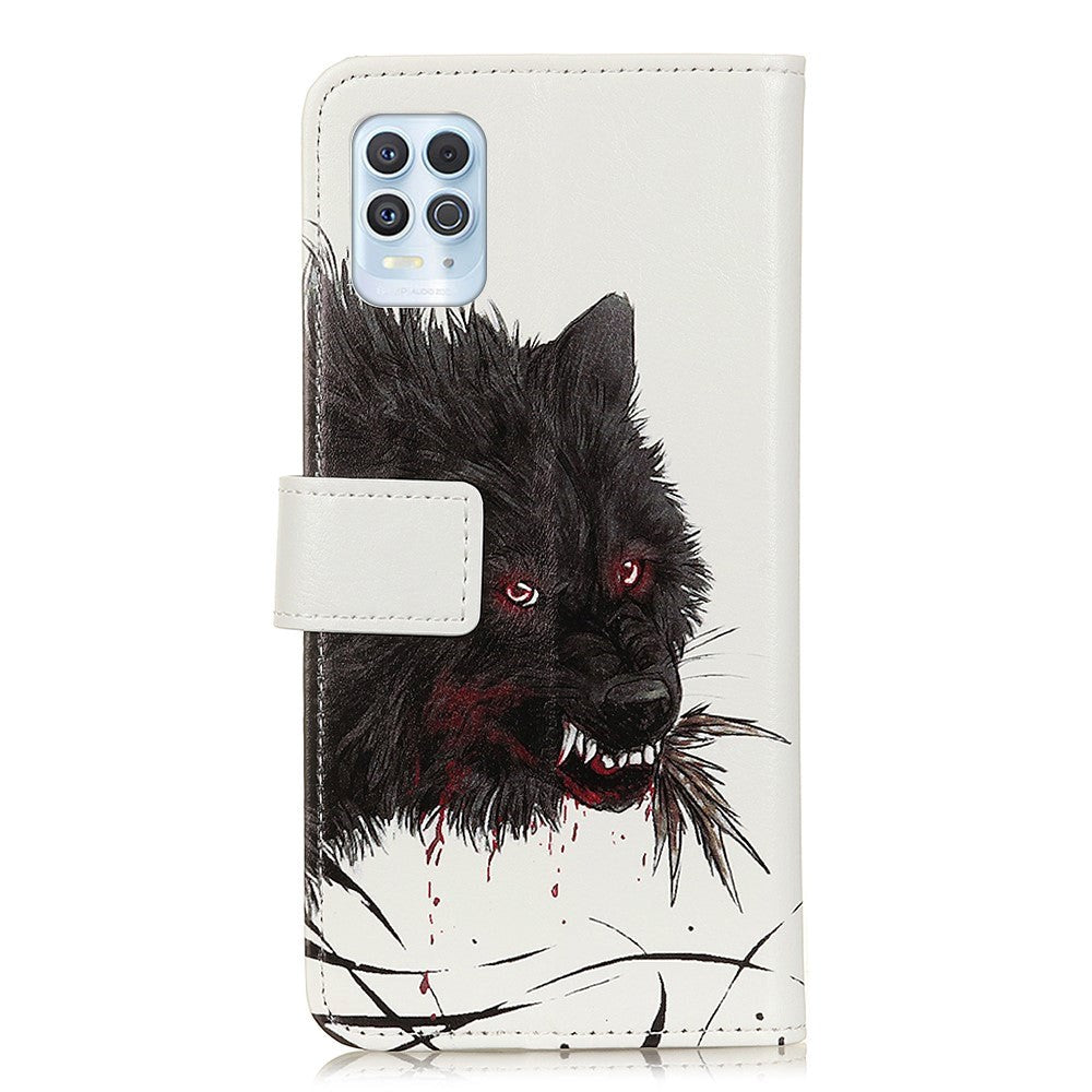 Motorola Moto G100 Leather Case w. Scrotum - Hungry Wolf