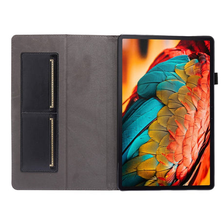 Lenovo Tab P11 / P11 (5G) / P11 Plus Leather Case w. Stand & Card Holder - Black