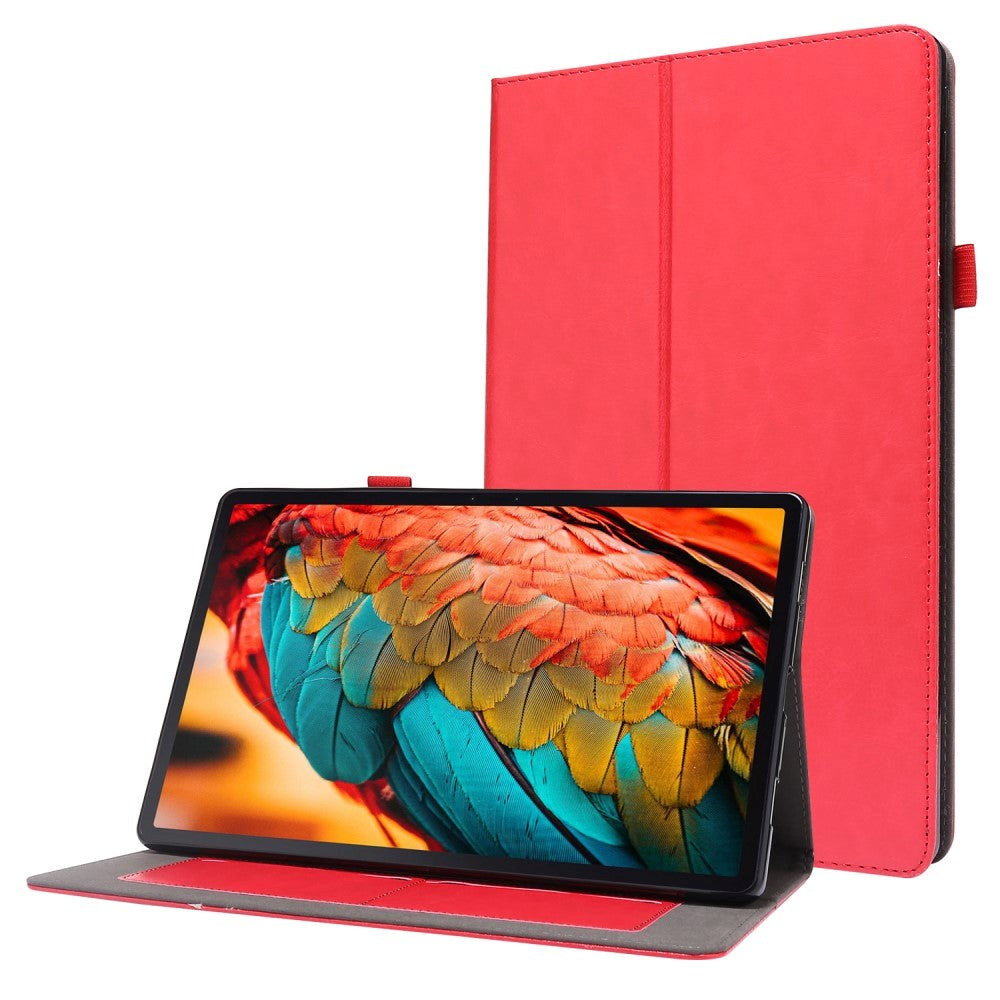 Lenovo Tab P11 / P11 (5G) / P11 Plus Leather Case w. Stand & Card Holder - Red