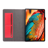 Lenovo Tab P11 / P11 (5G) / P11 Plus Leather Case w. Stand & Card Holder - Red