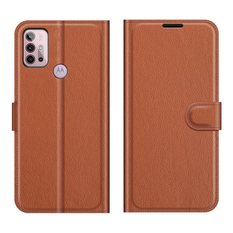 EIDERWOOD Motorola Moto G10 / G20 / G30 Faux Leather Flip Case with Cardholder & Stand Function - Brown