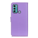 Motorola Moto G60 Leather Flip Case w. Wallet - Purple