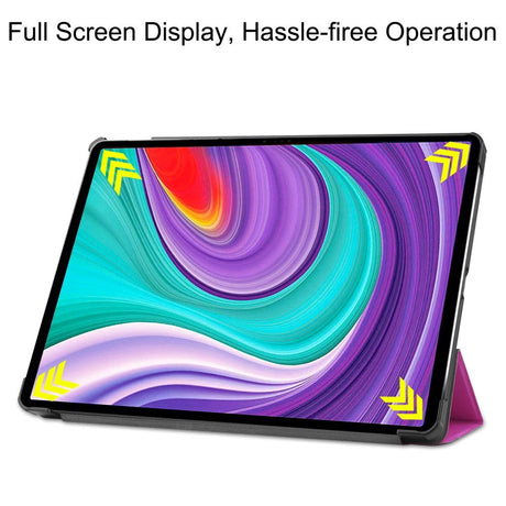 Lenovo Pad Pro Tri-Fold Leather Case - Purple