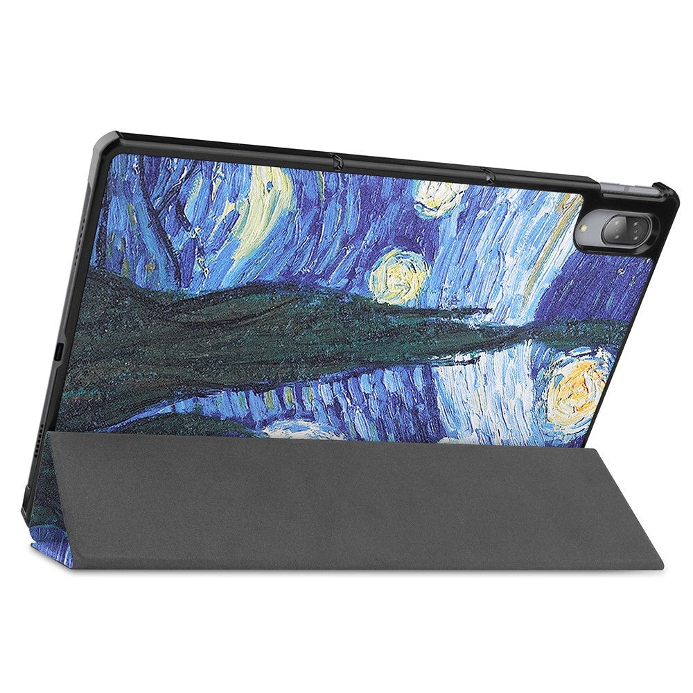 Lenovo Pad Pro Tri-Fold Leather Case - Oil Painting