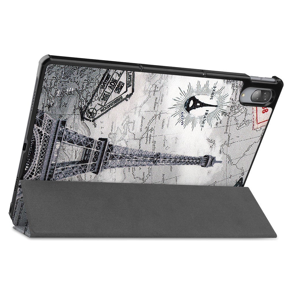 Lenovo Pad Pro Tri-Fold Leather Case - Eiffel Tower