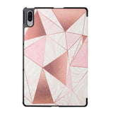 Lenovo Pad Pro / Tab P11 Pro Tri-Fold Leather Case - Pink Marble