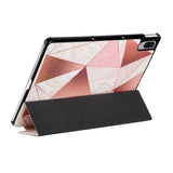 Lenovo Pad Pro / Tab P11 Pro Tri-Fold Leather Case - Pink Marble