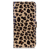 Motorola Edge 20 Pro Glossy Leather Wallet Case - Leopard