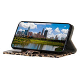 Motorola Edge 20 Pro Glossy Leather Wallet Case - Leopard