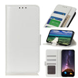 Motorola Edge 20 Pro Simple Leather Wallet Case - White