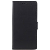 Motorola Edge 20 Matte Leather Wallet Case & Magnetic Lock - Black