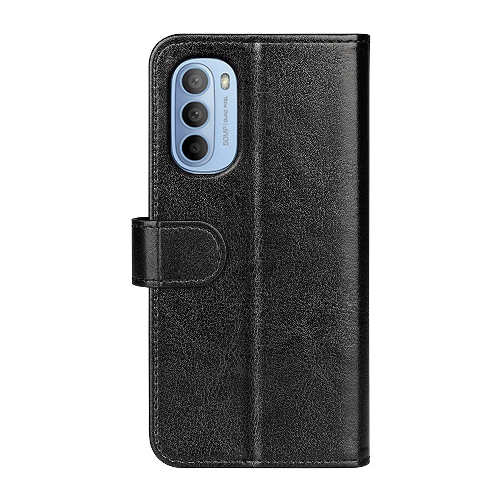 Motorola Moto G31 / G41 Shiny Leather Wallet Case - Black