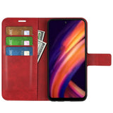 Motorola Edge 30 Pro Leather Cover w. Card Holder & Magnetic Closure - Red