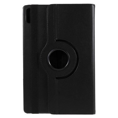 Lenovo Tab P12 Pro Leather Case w. 360 Degree Stand Function - Black