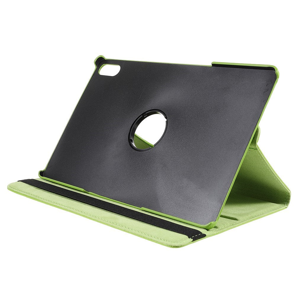 Lenovo Tab P12 Pro Leather Case w. 360 Degree Stand Function - Green