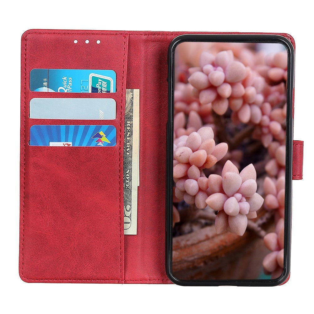 Motorola Edge 30 Pro Flip Case w. Card Holder & Stand Function - Red