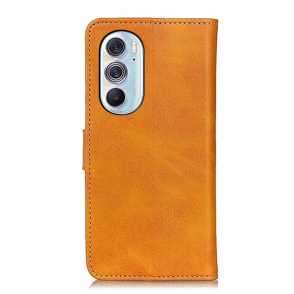 Motorola Edge 30 Pro Flip Case w. Card Holder & Stand Function - Brown