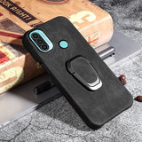 Motorola Moto E40 / E30 / E20 Leather Case w. Kickstand - Black