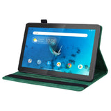 Lenovo Tab M10 FHD REL (TB-X605FC / LC) Leather Flip Case w. Pencil Holder & Card Holder - Green