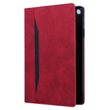 Lenovo Tab M10 FHD REL (TB-X605FC / LC) Leather Flip Case w. Pencil Holder & Card Holder - Red