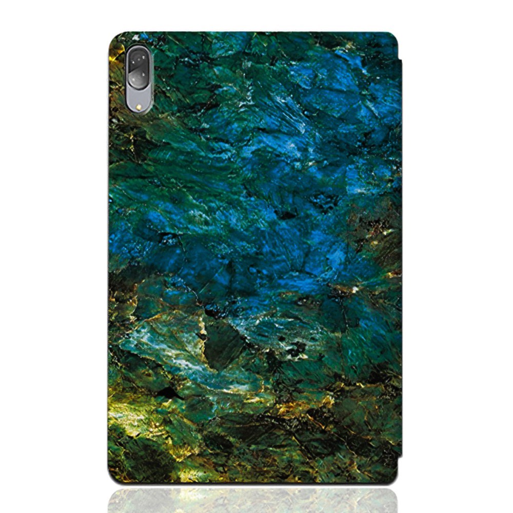 Lenovo Pad Pro Tri-Fold Flip Case - Marble - Blue