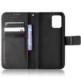 Motorola Moto E32 / E32s Leather Flip Case with Diamond Texture - Black