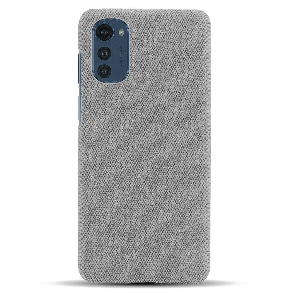 Motorola Moto E32 / E32s Fabric Plastic Case - Light Grey