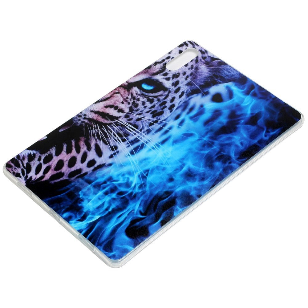 Lenovo Tab P11 Pro Back Case - Flexible Plastic - Blue Leopard