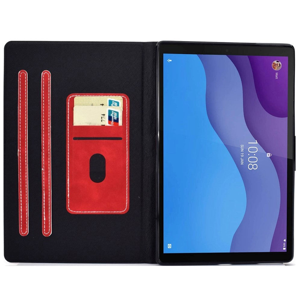 Lenovo Tab M10 (3. Gen) 10.1" (TB-328F/TB-328X) Flip Case w. Card Holder - Red