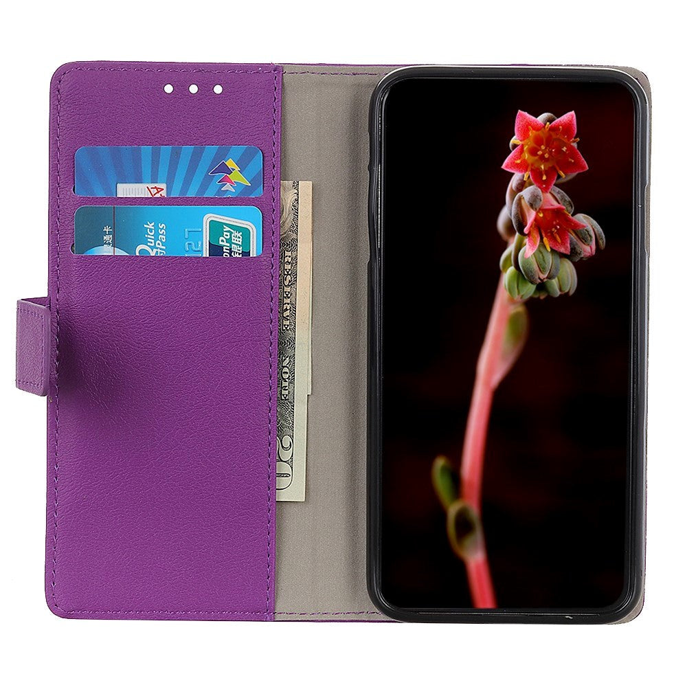 Xiaomi Redmi Note 8 Leather Wallet Case - Purple