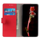 Xiaomi Redmi Note 8 Leather Wallet Case - Red