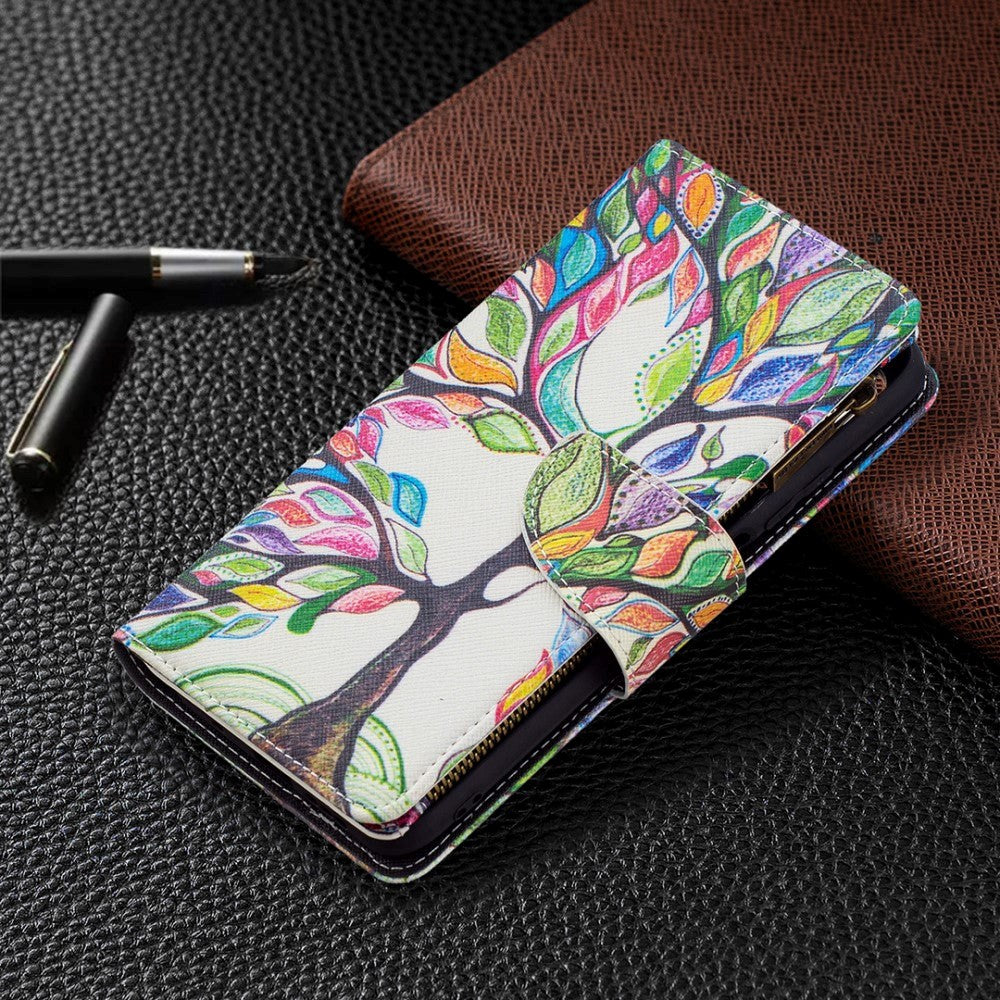 Xiaomi Poco M3 Leather Case w. Large Wallet - Colorful Wood