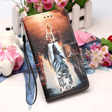 Xiaomi Mi 11 Leather Wallet Case - Cat & Tiger