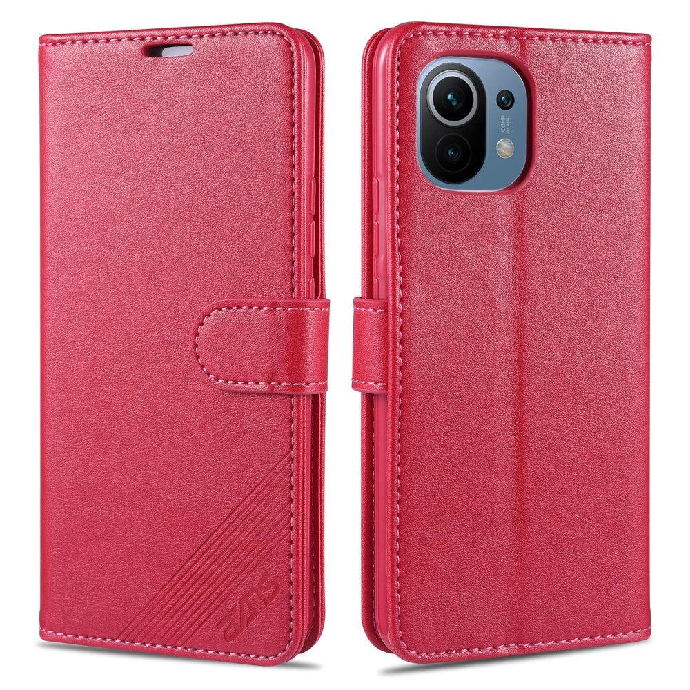 Xiaomi Mi 11 AZNS Leather Wallet Case - Pink